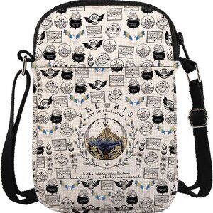 Luxurious Night Sky Canvas Bag with Three Pockets - Perfect for Daily Essentials